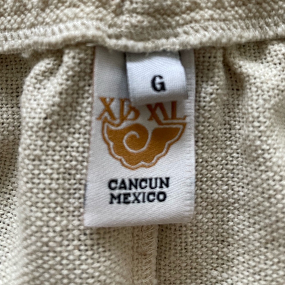 MADE IN CANCUN MEXICO, CAPRI’S Natural Linen Color, Size Grande (Large) Neutral - Picture 6 of 9